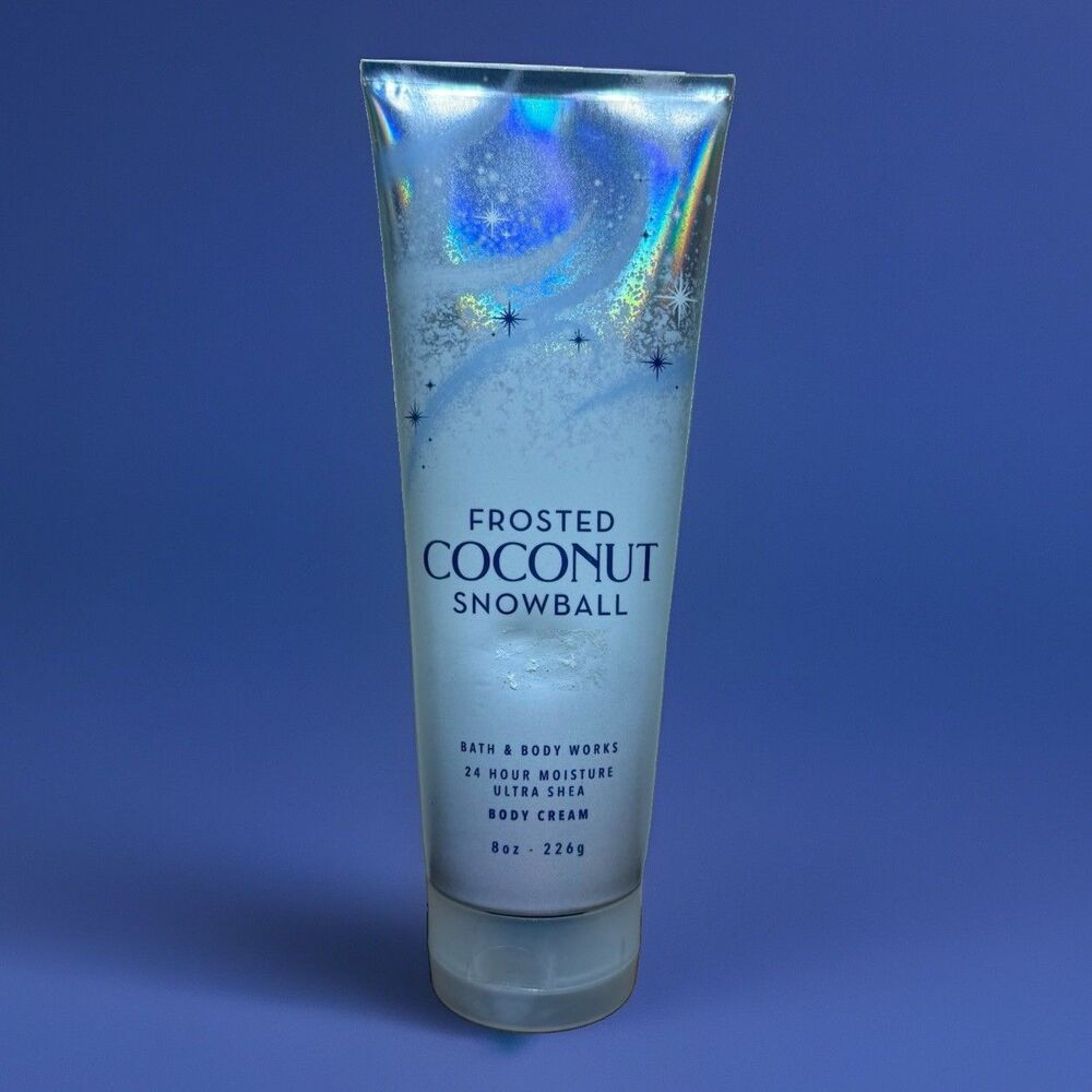 Bath and Body Works Frosted Coconut Snowball Ultra Shea Body Cream 8oz - Picture 1 of 5